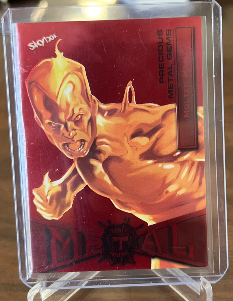 2021 Spider-Man Metal Universe Precious Metal Gems 54 PMG Red Molten Man 033/100