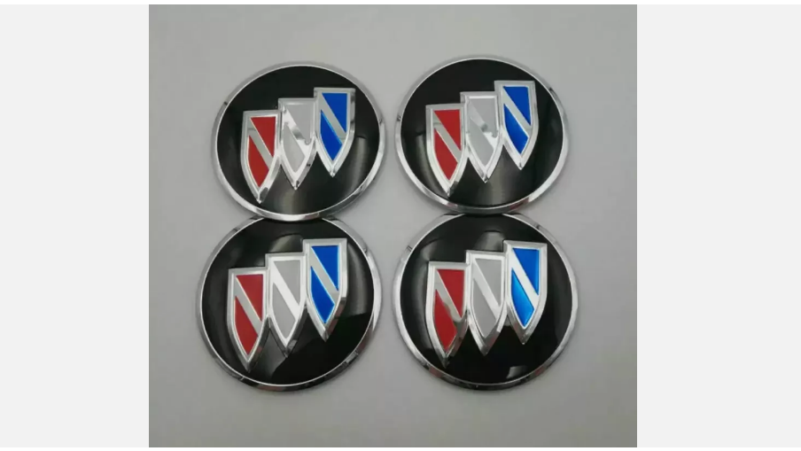 Set of 4 Coloring Wheel Center Stickers 65MM For Buick NEW 2025 4 pcs 65mm