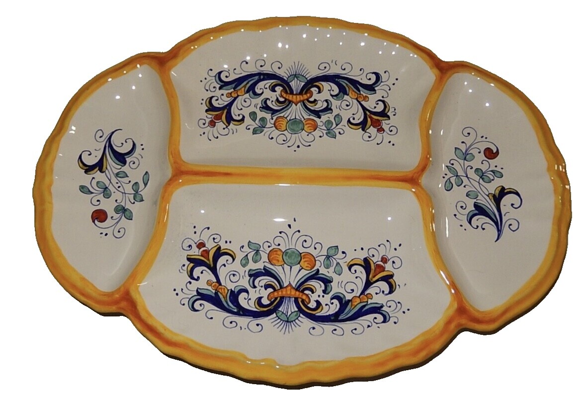 Gialletti Giulio Deruta Dec A Mano 陶器トレイ