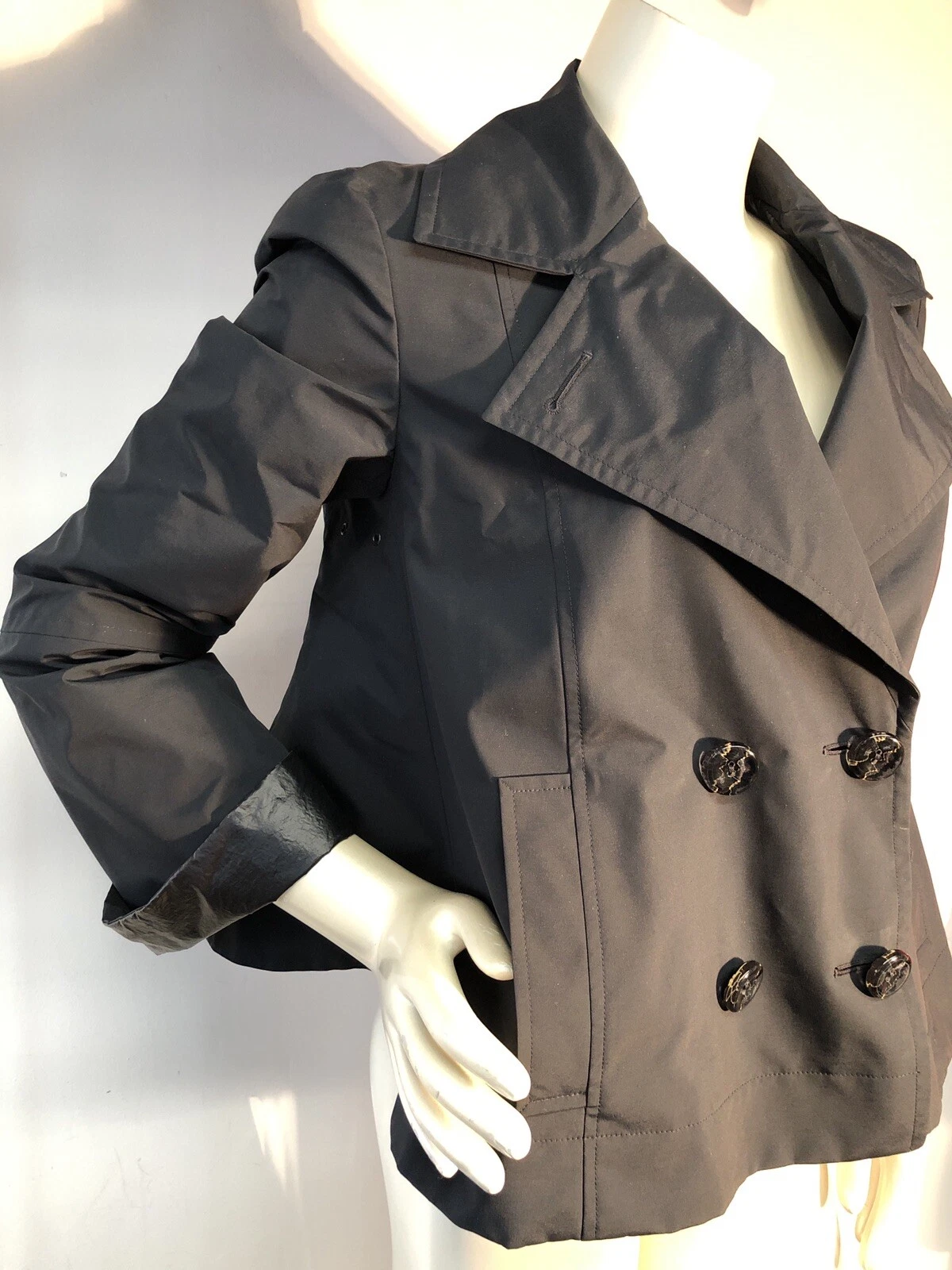 Giorgio Armani — Giorgio Armani LORO PIANA STORM SYSTEM Rain swing jacket sz 44 reversible Bin-W