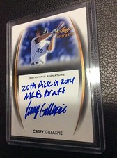 2014 LEAF TRINITY Baseball Inscription Casey Gillaspie RC AUTO AUTOGRAPH