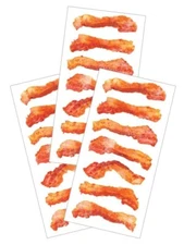 Bacon Breakfast Food Fun Stickers Planner Supply Crafts Scrapbook Envelope Seals