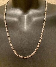 46 INCH 4MM STAINLESS STEEL SILVER CUBAN CURB NECKLACE-USA SELLER
