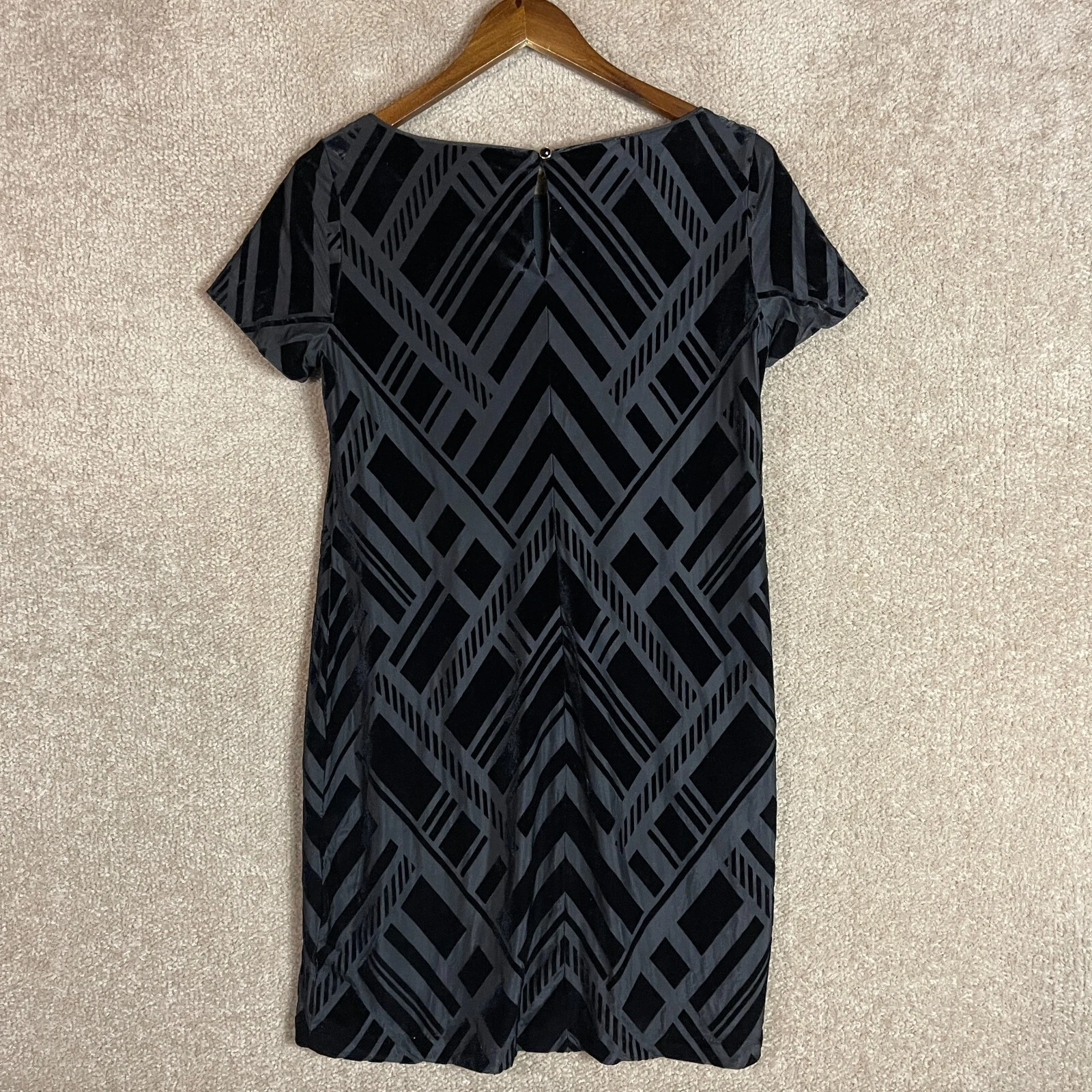 VETEMENTS Abito donna mercato nero casa bianca piccolo pullover velluto elasticizzato maglia chevron