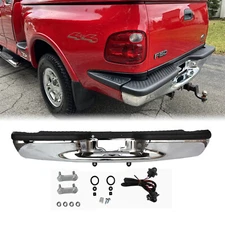 New Chrome Rear Step Bumper Assembly For 1997-2003 Ford F-150 F150 Flareside