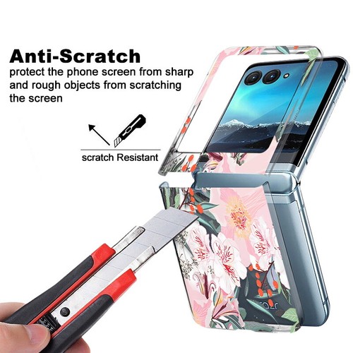 For Motorola Razr 40 Ultra Razr 40 Shockproof Flower Clear Hard Phone Case Cover - Zdjęcie 6 z 21