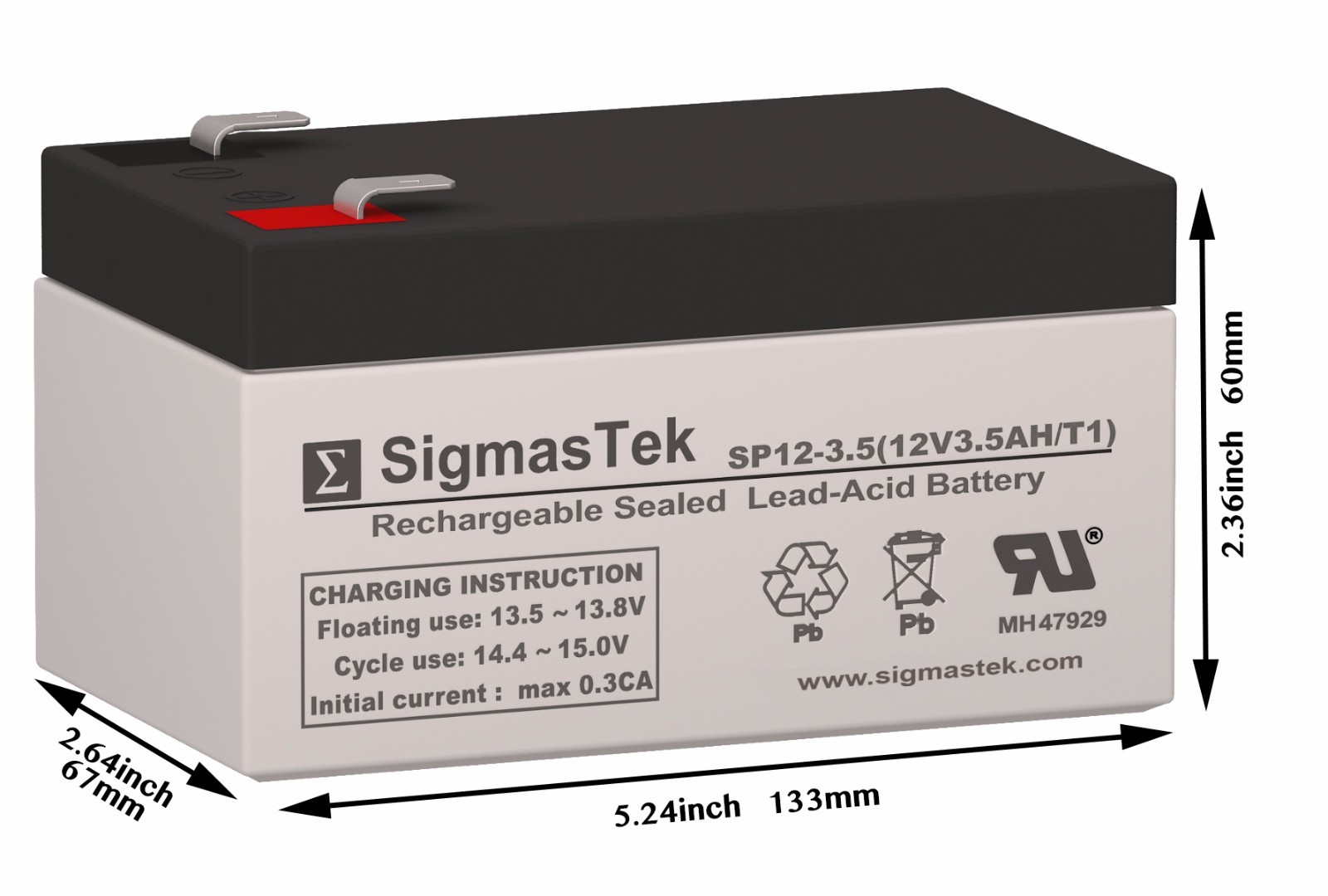 Electric Scooter 12V 3.4AH Replacement SLA Battery by SigmasTek