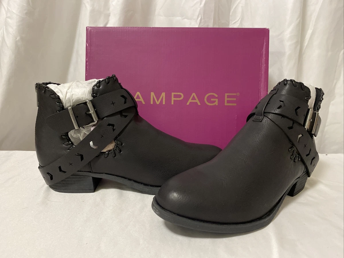 Rampage RAM TIARA Women s Boots Black PU Size 9 M Ankle Bootie R19