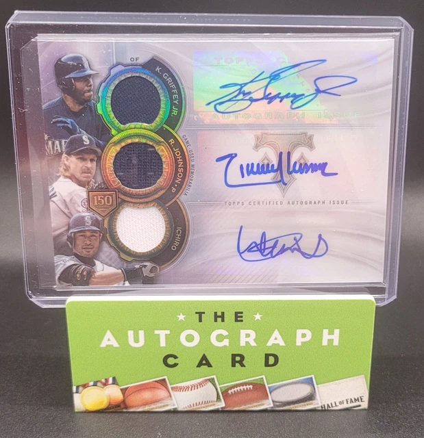 2019 Topps Triple Threads AUTO Randy Johnson Ichiro Suzuki Ken Griffey Jr. #/9