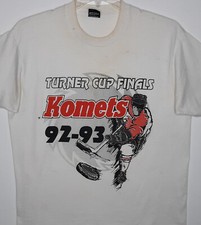 Ft Wayne Komets Turner Cup Finals Hockey T-Shirt Size XL 1992-1993 IHL Vintage