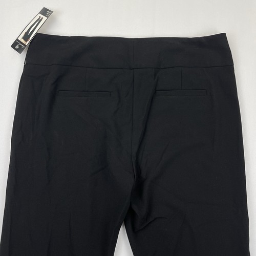 Kenneth Cole Womens The Amanda Dress Pants Size 8 Black Stretch Flared Leg 32x32 - Picture 6 of 11