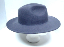 Bebe Gray Wool Felt Wide Brim Fedora Hat Women's One Size