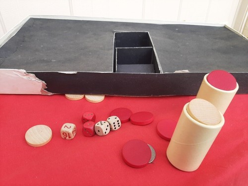 Vintage 1975 Backgammon Game S and R Games 18"x18" Playing Board Wood Pieces - Picture 5 of 14