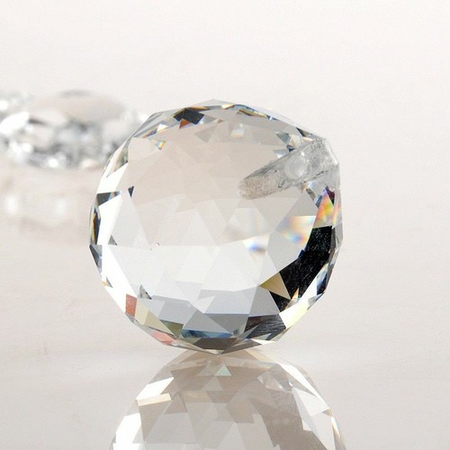 Pendentif prisme boule en verre à facettes cristal suspendu capteur de soleil et pièces lustre - Photo 4/10