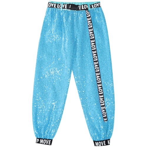 Kids Girls Pants Child Leggings Hip Hop Trousers Party Costume Sparkly Bottoms - Picture 62 of 68