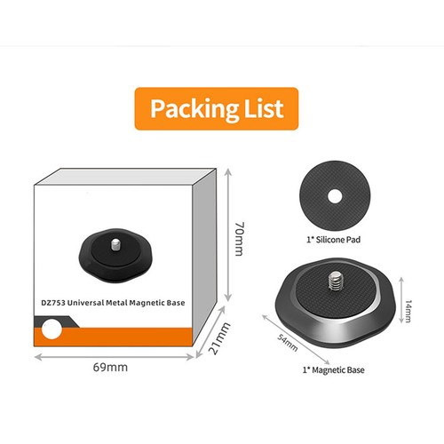 Supporto adattatore base magnetica in metallo per fotocamera Osmo Pocket 3/2 Insta360 One X/2/3 - Foto 9 di 14
