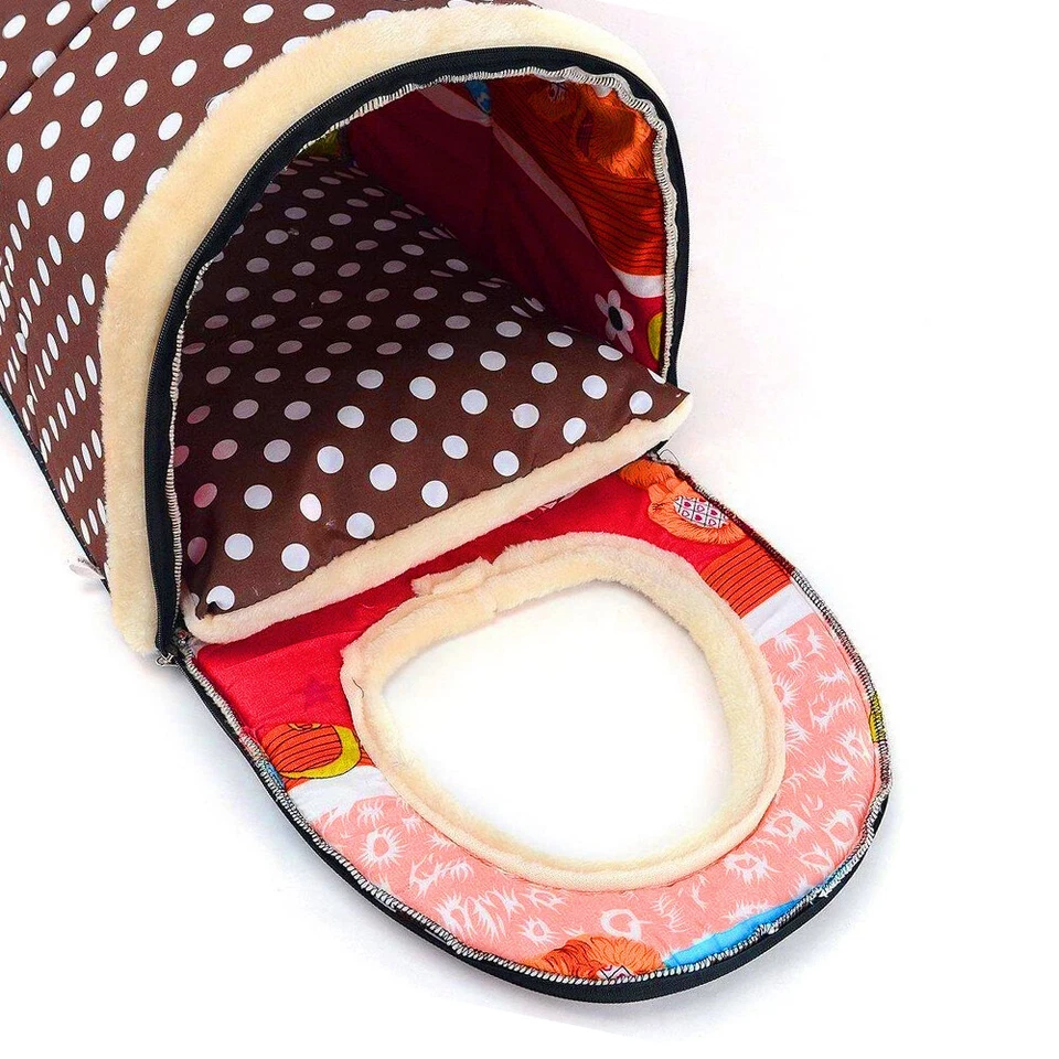 Pet Dog Cat House Kennel Soft Igloo Bed Cave Warm Cushion Puppy Doggy Beds Brown - image 3 of 4