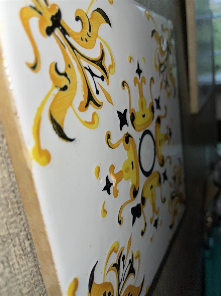 Azulejo de terracota esmaltado español vintage Maurice Duchin 8" X 8" mediados de siglo Foto 2 de 4