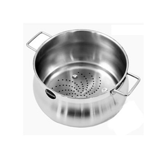 MAURY'S Cestello Per Vaporiera In Acciaio Inox, Diametro 28 Cm, Con Perno Centrale, Ideale Per Cottura A Vapore Sana - 3