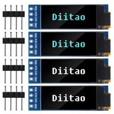4Pcs 0.91'' LCD Display Modules 0.91inch IIC I2C OLED Display I2C OLED Screen...