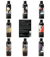 EARTHLY BODY HEMP SEED EDIBLE NATURAL VEGAN MASSAGE OIL VARIOUS FLAVORS 8 oz