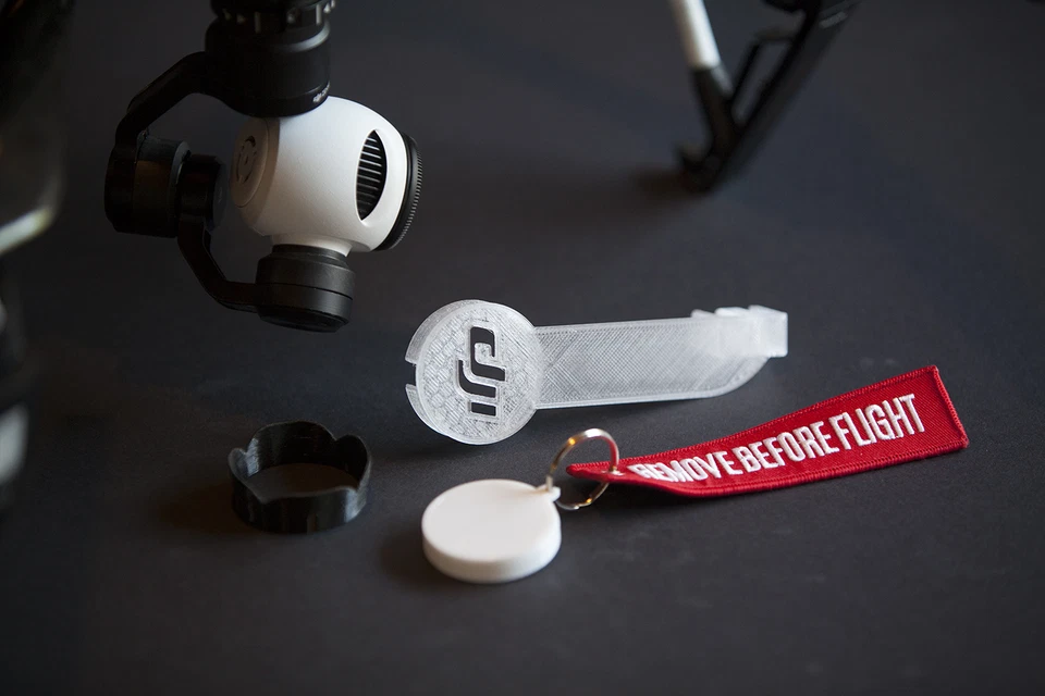 Kit de voo DJI Inspire 1 (V1 apenas por enquanto) - Boné - Capuz - Fechadura cardan - Chaveiro - Imagem 2 de 4