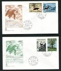 ITALY 1967, NATIONAL PARKS, FAUNA: BEAR, DEERS, Scott 953-956, on 2 F.D.C.'s