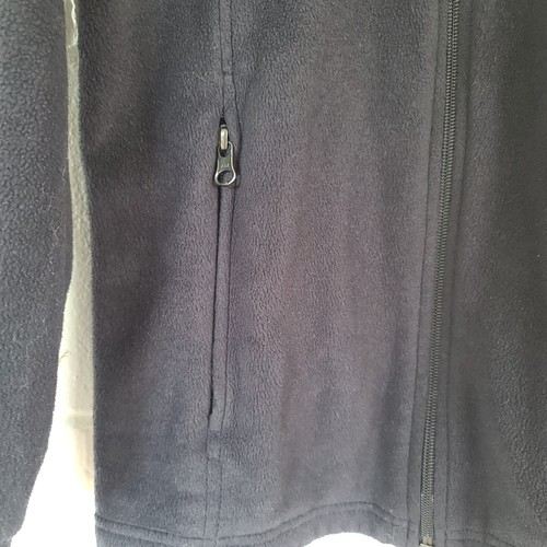 Columbia Jacket Kids LG Charcol black Fleece Full Zip Pockets Adjust Waist - 第 7/10 張圖片
