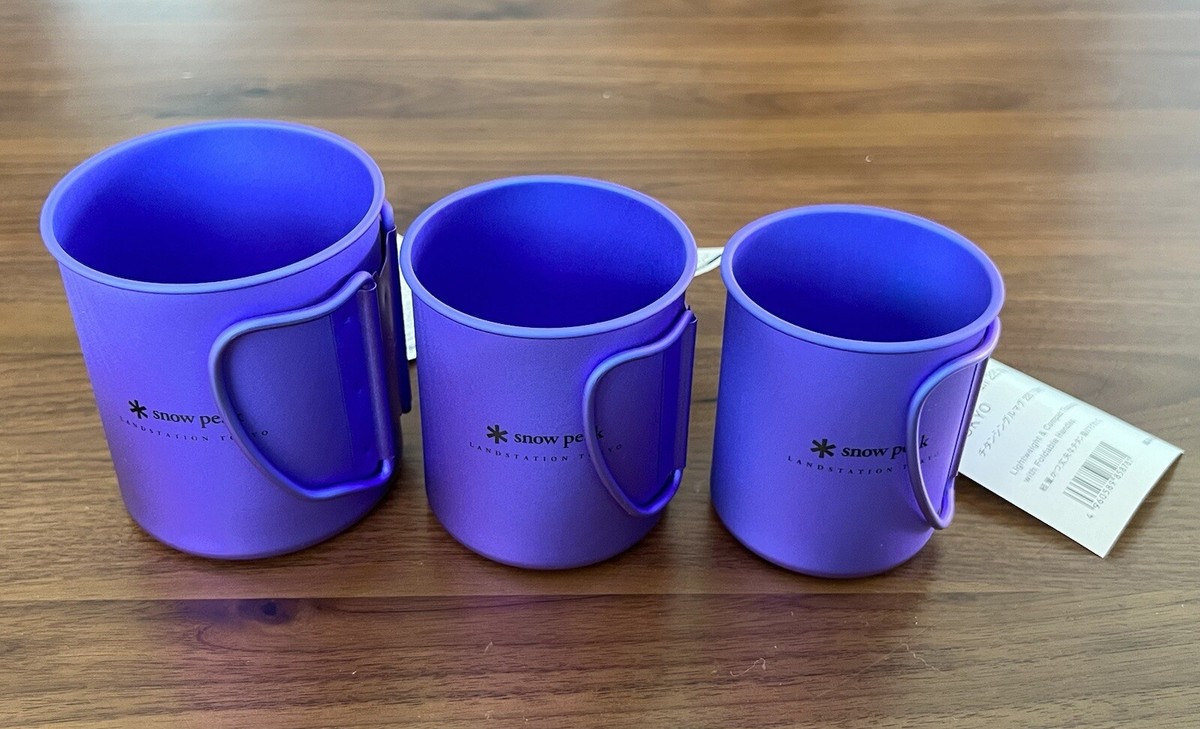 Snow Peak Tokyo Land Station Exclusive Titanium Stackable Mug Set