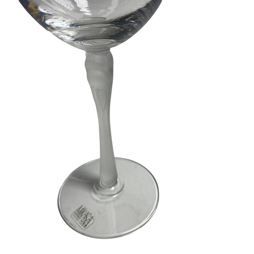 Lot of 4 MIKASA CRYSTAL FIRENZE Frosted Stem Water Goblets (Wine Glass) 1987 NIB - Picture 10 of 12