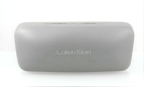 Calvin Klein Eyeglass & Sunglass Hard Case Gray Silver Clam 