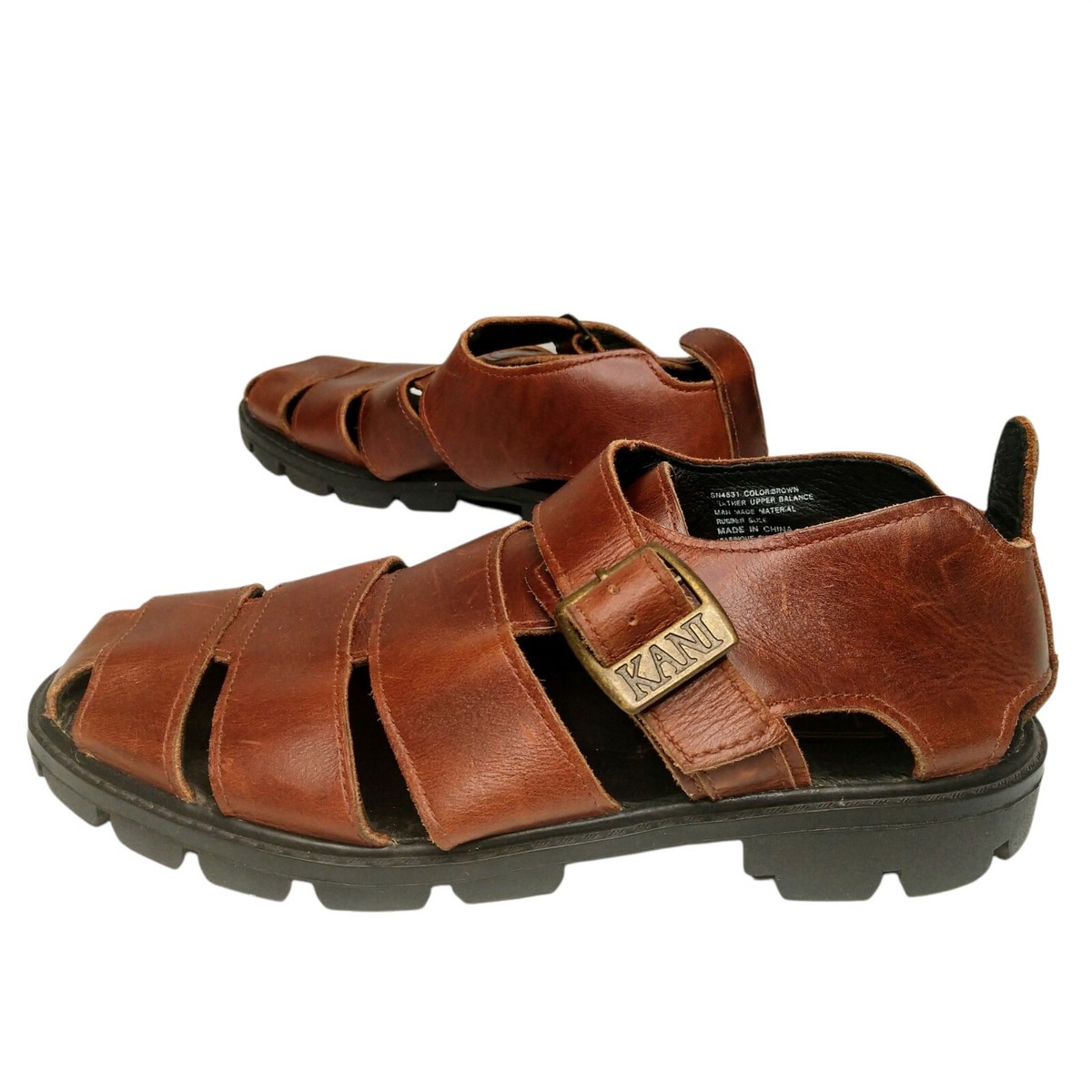 Karl Kani Men's Sandals Brown Leather Size 8.5 READ | eBay