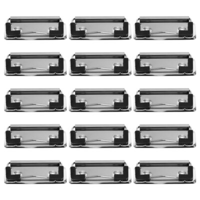 Vendu 15pcs Clipboard Clips Mountable Metal Clip Spring-Loaded File Folder For School