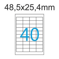 16000 Etiketten 48,5X25,4Mm Weiß 400 Blatt A4 Luma Aufkleber 48X25 Bedruckbar