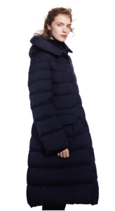 women ultra light down hooded coat