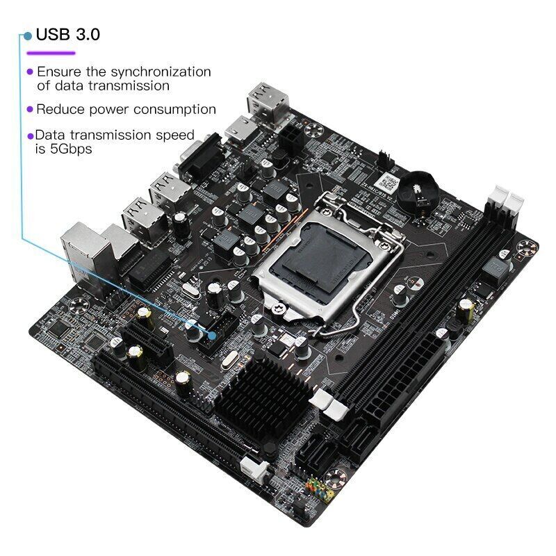 MACHINIST H61 Desktop M-ATX LGA 1155 DDR3 Motherboard for Intel