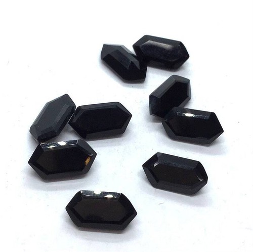 Natural Black Onyx Hexagon Shape Faceted Cut Gemstone AAA Grade Loose Gemstone - Picture 2 of 10