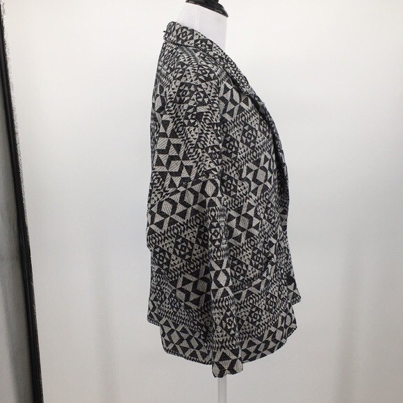 Gap Black Gray Geometric Print Jacket Womens XL D… - image 8