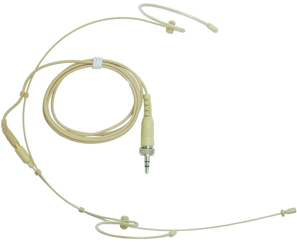 Professional Beige Ear Hook Headset Headmic Microphone for Wireless Body Packs - Image 2 of 4