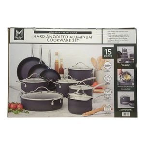Ensemble de cuisine en aluminium anodisé dur Mark, 15 Pièce