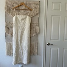 Tory Burch Strap Back Linen Sheath Dress sz 2
