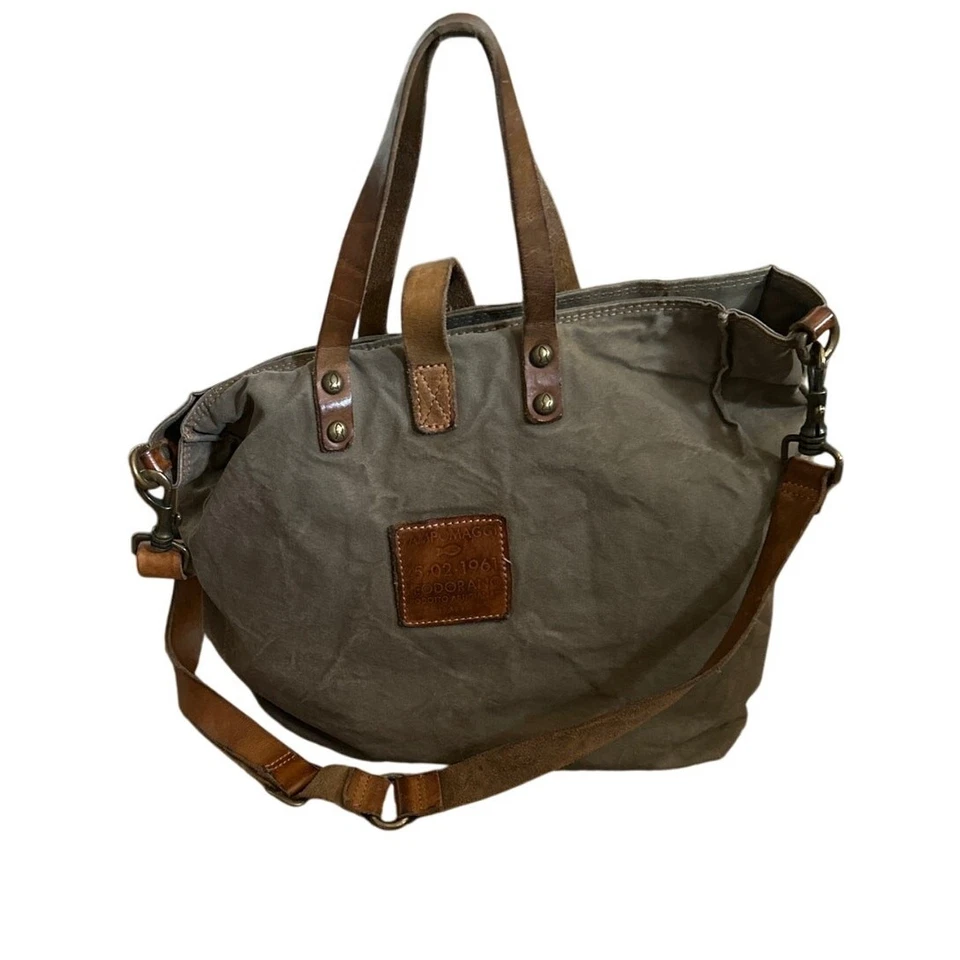 Bolso de compras Campomaggie Genziana mango largo/tote con estampado Teodorano Foto 3 de 4