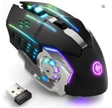 Wireless Gaming Mouse – Rechargeable Silent Bluetooth USB Backlit FREE SHIPPING