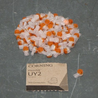 (204) Corning UY2 Wire Connector 80611326796, Presslok Splice, 26 to 19 AWG
