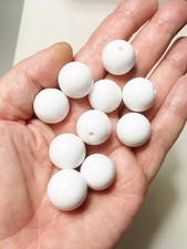 Morezmore M01097-10 10pc White Beads 18mm Animatable Stop Motion Puppet Eyes
