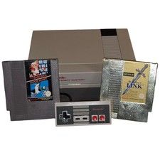 Nintendo NES Console Bundle | Mario Duck Hunt + Zelda II Gold | Tested UK