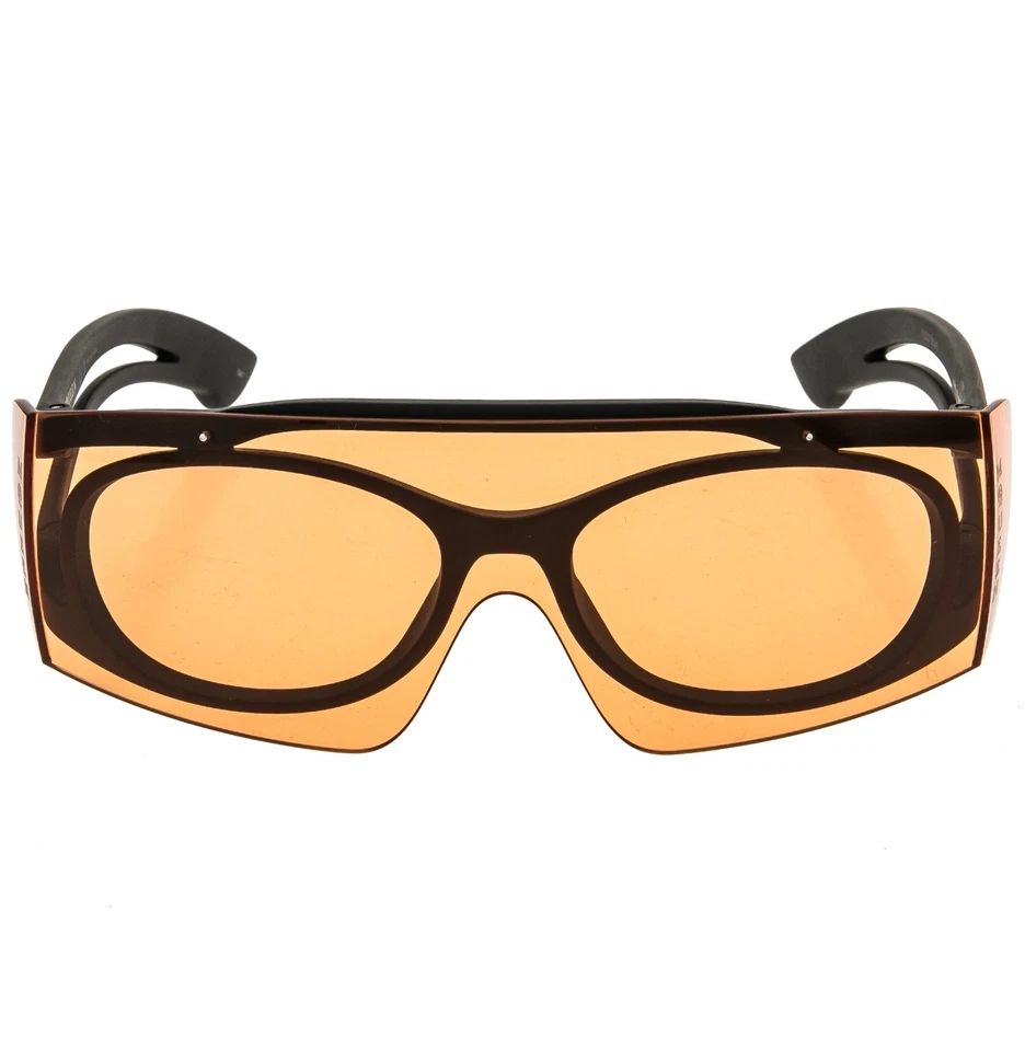 ALEXANDER MCQUEEN AM0489S 0489 Black Orange Mask Fashion Sunglass 003 Authentic - Image 3 of 4