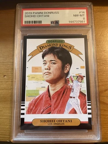 2019 Panini Donruss - Diamond Kings Shohei Ohtani #14 PSA 8