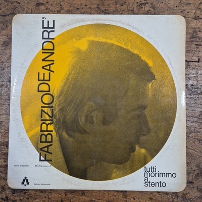 LP Fabrizio De Andrè Tutti Morimmo A Stenti BB/LPA 32 Italy Musica Italiana Pop