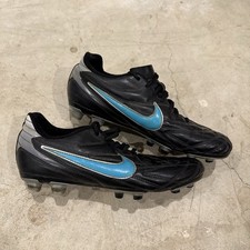 Vintage Nike Soccer Cleats Womens Size 9 Black Teal 458960-040